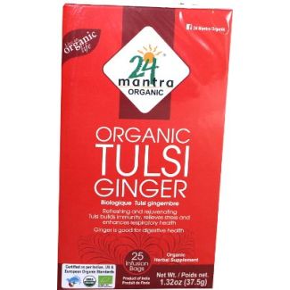 24 Mantra Organic Tulsi Ginger Tea Bags (25Bags)