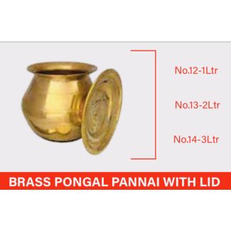 Brass Pongal bowl with lid
