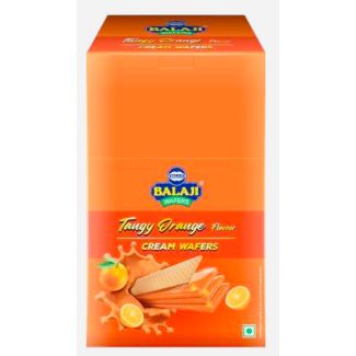 Balaji cream wafers ( Tangy orange flavor)384g (16g*24)