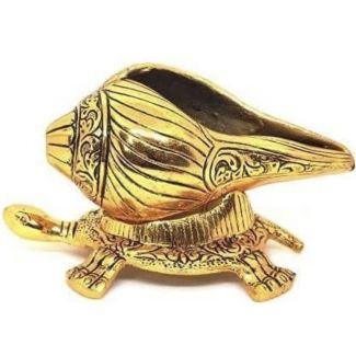 Metal turtle and shell metal beautiful shankh