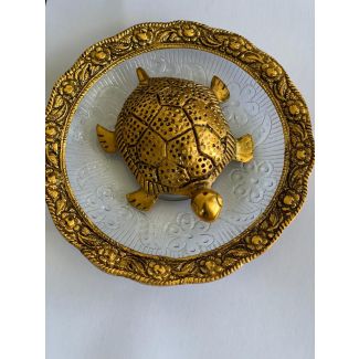 Brass Turtle With Plate