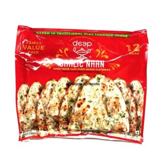 Deep Garlic Naan - Family Pack - 12pc