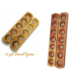 Pallanguzhi,Vamana Guntalu,Mancala/Logical/Strategy/Wooden Board Game with shells