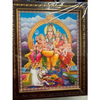 Lord Shiva Family Photo Frame - Medium Size(13*11 inches)