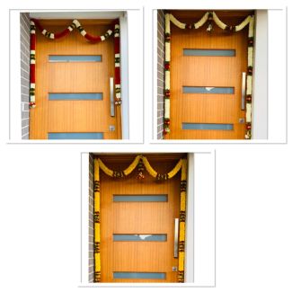 Decorative artificial door hangings set 