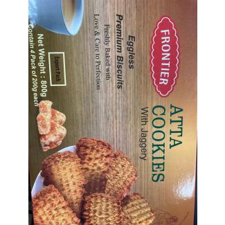 Frontier Eggless Atta Cookies WIth Jaggery 800g