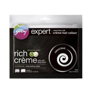 Godrej Rich Creme Black Hair Colour 20g 