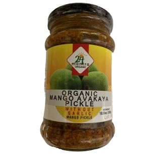 24 Mantra Organic Mango Avakaya Pickle Without Garlic 300g