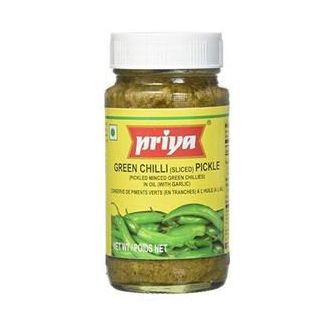 Priya Green Chilly (Sliced) Pickle With Garlic 300g