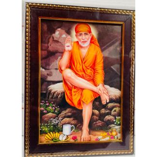 Lord Saibaba Photo Frame Small Size (11x9inches) 