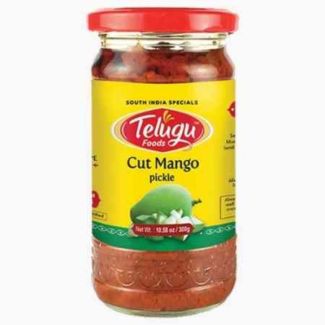 Telugu Foods Cut Mango Pickle With Garlic 300g