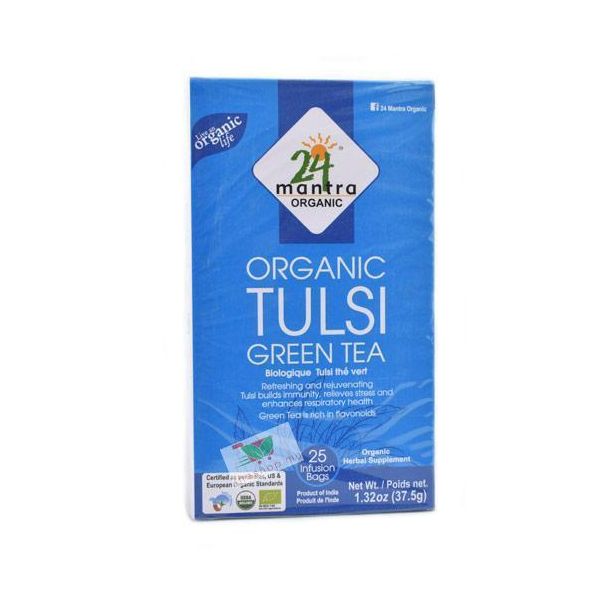 24 Mantra Organic Tulsi Green Tea Bags (25Bags)