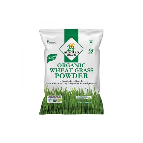 24 Mantra Organic Wheat Grass Powder 90g