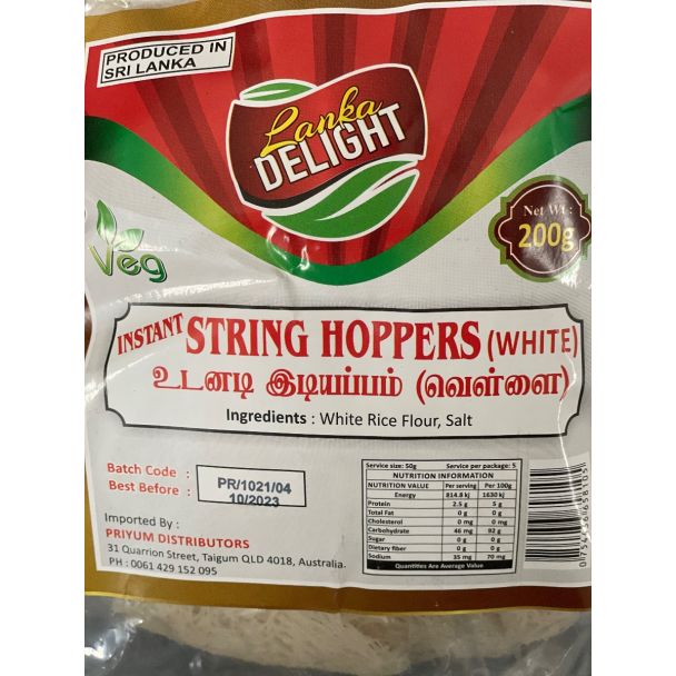 Instant String Hopper white (Iddiappam) 200g
