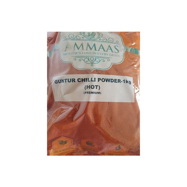 Ammaas Guntur Red Chilli Powder(Hot) 1kg