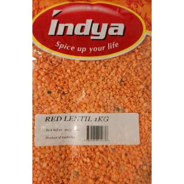 Indya Red Lentils Split(Masoor  Dal) 1kg
