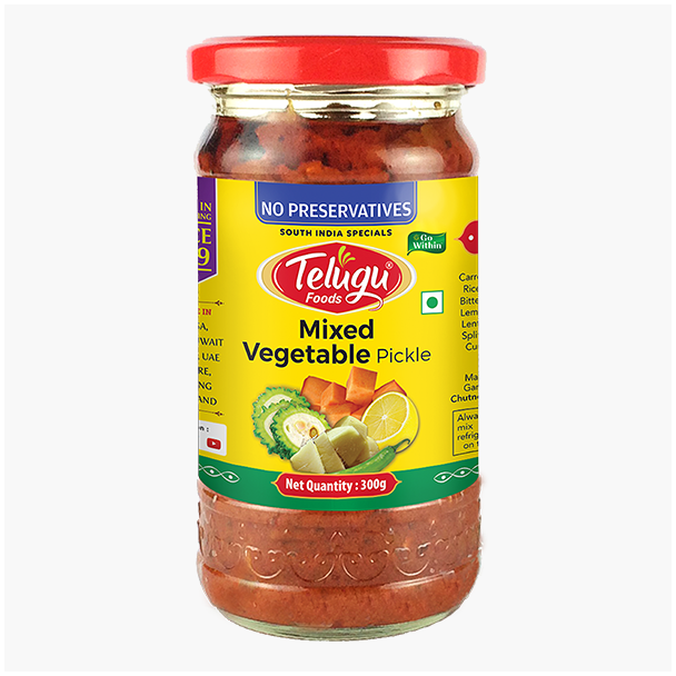 Telugu Foods Mixed Vegetable Pickle 300g