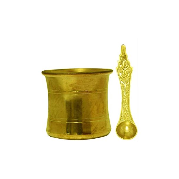 Brass Panchapathra(Cup) and Utharani(Spoon)