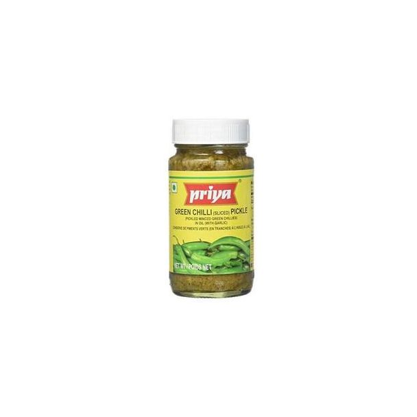 Priya Green Chilly (Sliced) Pickle With Garlic 300g