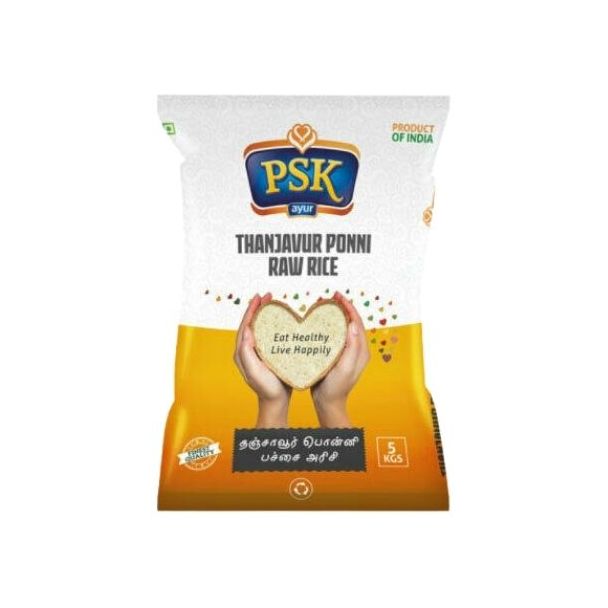 PSK Ayur Thanjavur Ponni Raw Rice 20kg (5kg*4)